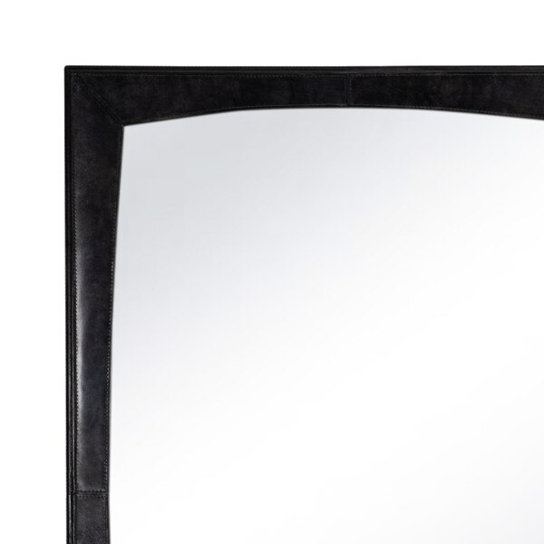 Estaban Leather Mirror Small (Black) Macro 2